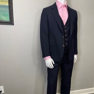 Yves saint Laurent three piece wool suit size 42M